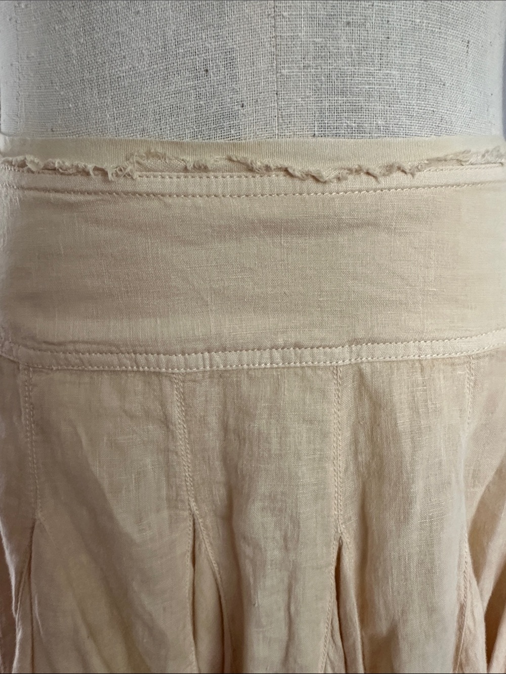 Anthropologie Linen Godet Midi Skirt - Picture 5 of 11